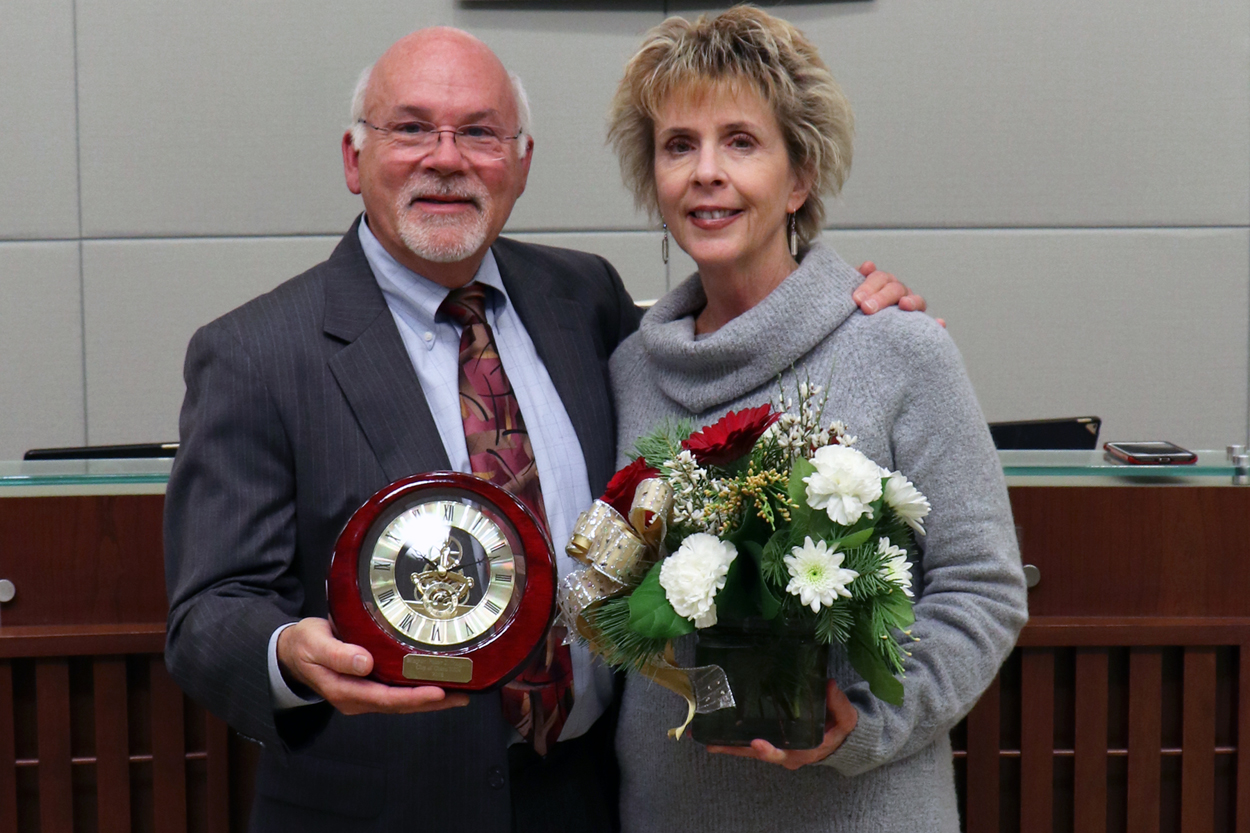 Outgoing Mayor Peter Rogers